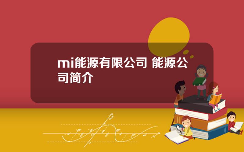 mi能源有限公司 能源公司简介